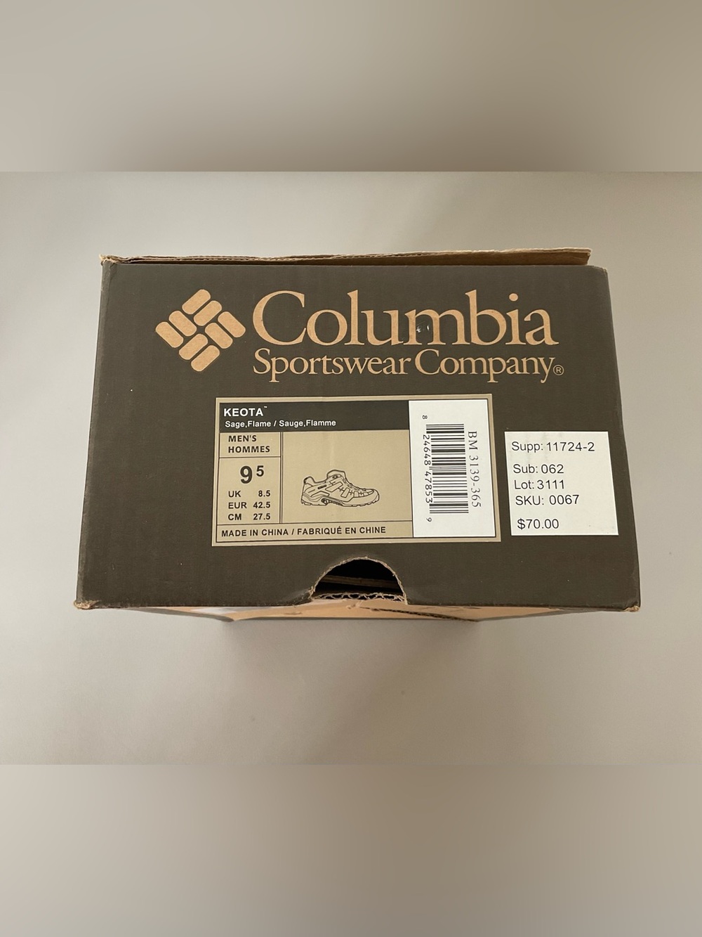 Columbia Sportswear Co., NwBox, Men’s Size 9.5, Hiking Shoes - Picture 9 of 10